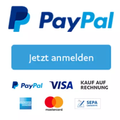 Bei PayPal anmelden und sicher zahlen